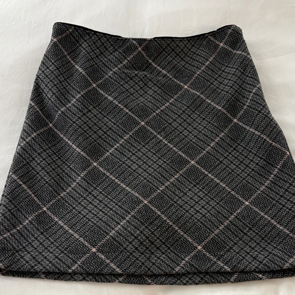 Abercrombie & Fitch Black and Gray Checkered Pencil Skirt
